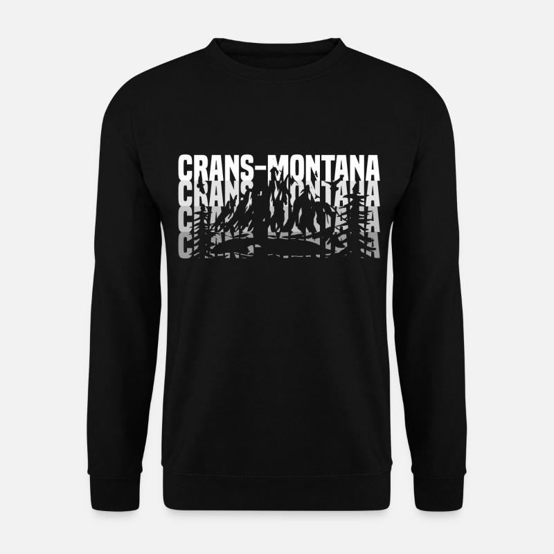 crans white - Unisex Sweatshirt - black