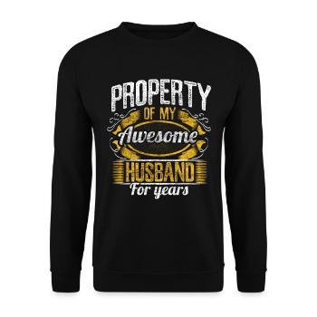 Ehe Ehefrau Bräutigam Geschenk - Unisex Pullover - Schwarz - Vorne - Alina (178cm) & Michal (187cm)