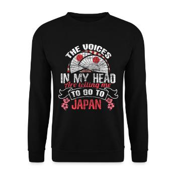 Japan Senpai Origin Gift Idea - Unisex Sweatshirt - black - Front - Alina (178cm) & Michal (187cm)