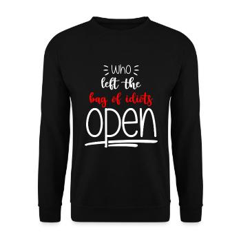 Idiot Evil Provocation - Unisex Sweatshirt - black - Front - Alina (178cm) & Michal (187cm)