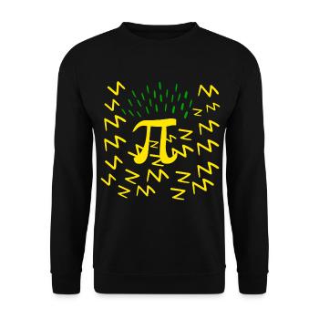 Pi éclairs d'énergies Maths Ingénieur Science - Sweat-shirt Unisexe - noir - Devant - Alina (178cm) & Michal (187cm)