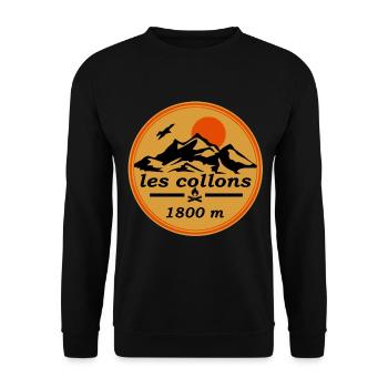 les collons - Unisex Pullover - Schwarz - Vorne - Alina (178cm) & Michal (187cm)