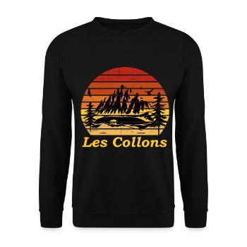 les collons - Unisex Pullover - Schwarz - Vorne - Alina (178cm) & Michal (187cm)