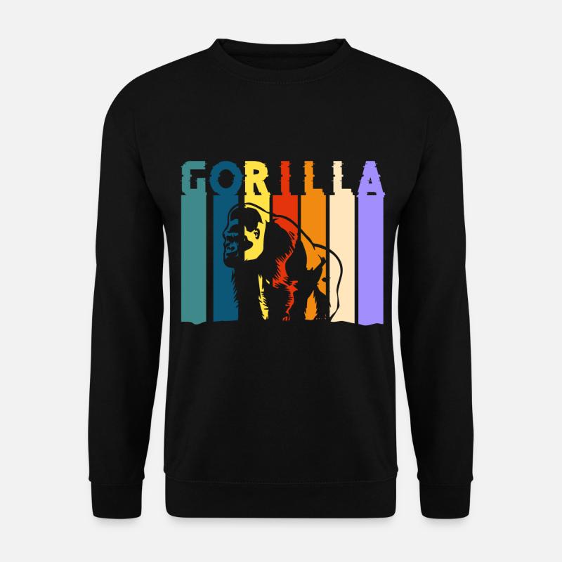 Gorilla Banane Schimpanse - Unisex Pullover - Schwarz