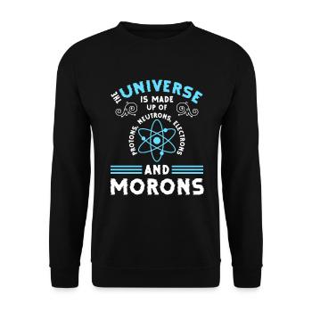 Astronaute astronomie voyage dans l'espace système solaire - Sweat-shirt Unisexe - noir - Devant - Alina (178cm) & Michal (187cm)