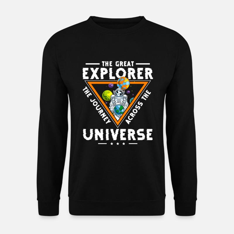 Outer Space Moon Galaxy - Unisex Sweatshirt - black