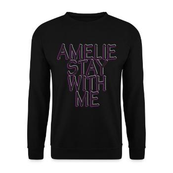 Amelie Stay With Me - Sweat-shirt Unisexe - noir - Devant - Alina (178cm) & Michal (187cm)
