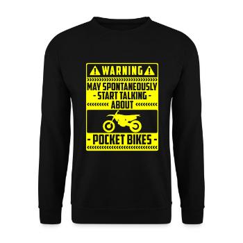 Motocross Enduro Motorcyclists - Unisex Sweatshirt - black - Front - Alina (178cm) & Michal (187cm)