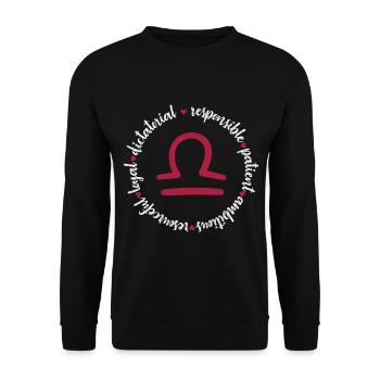 Libra Star - Unisex Sweatshirt - black - Front - Alina (178cm) & Michal (187cm)