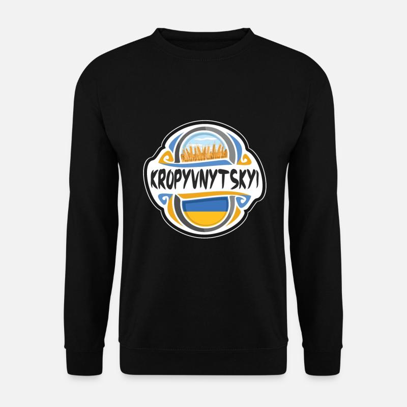Kropyvnytskyi Ukraine Flagge Reise Souvenir Abzeichen S - Unisex Pullover - Schwarz