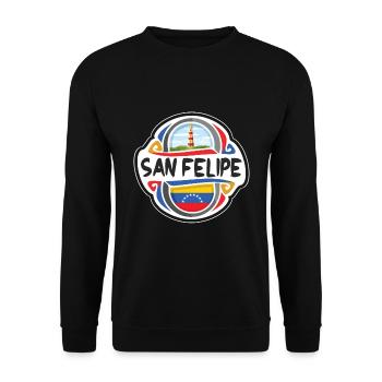 San Felipe Venezuela Flag Travel Souvenir Badge St - Unisex Sweatshirt - black - Front - Alina (178cm) & Michal (187cm)