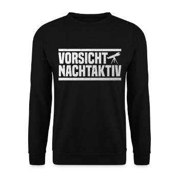 astronomie nachtaktiv - Unisex Pullover - Schwarz - Vorne - Alina (178cm) & Michal (187cm)