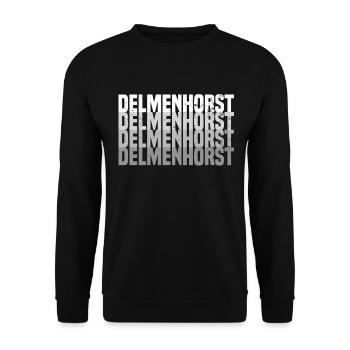 delmenhorst - Unisex Pullover - Schwarz - Vorne - Alina (178cm) & Michal (187cm)
