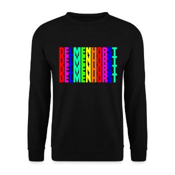 delmenhorst - Unisex Pullover - Schwarz - Vorne - Alina (178cm) & Michal (187cm)