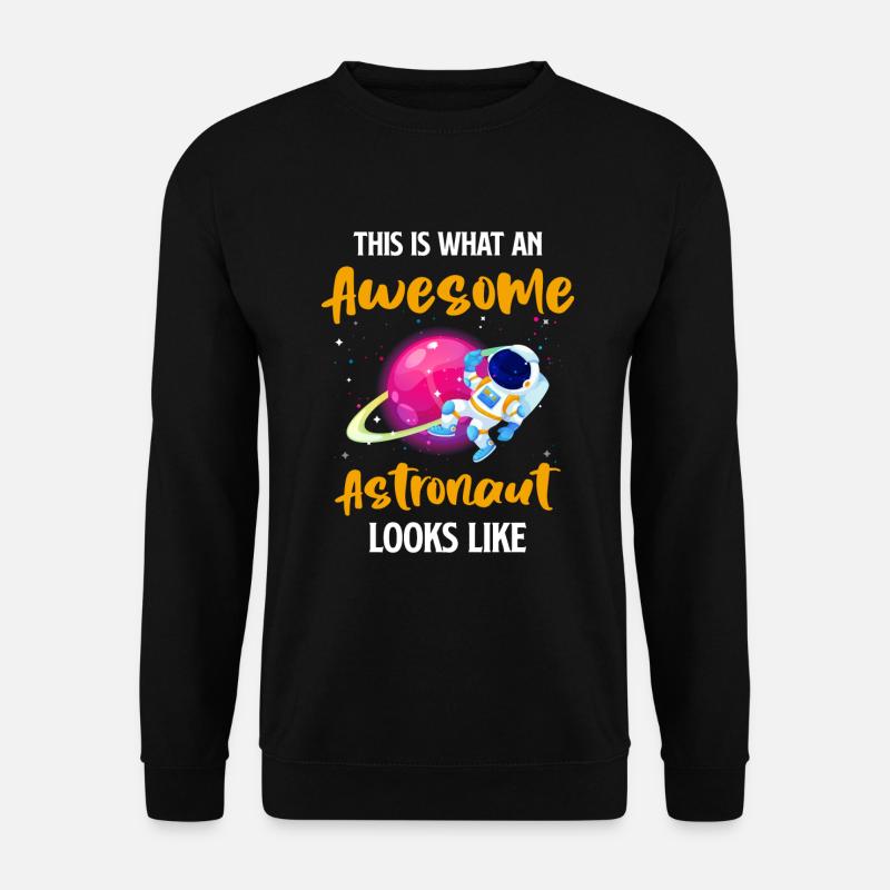 Weltall Raumfahrtschiff Planet - Unisex Pullover - Schwarz