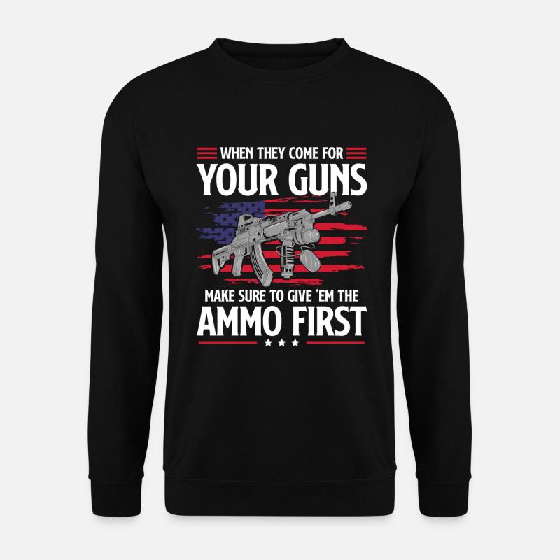 Waffe Schusswaffe - Unisex Pullover - Schwarz