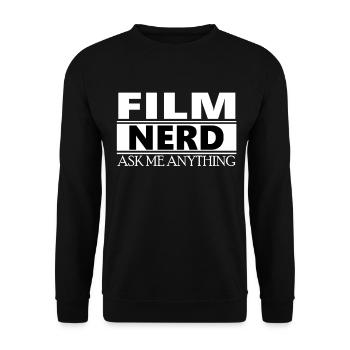 film nerd - Unisex Sweatshirt - black - Front - Alina (178cm) & Michal (187cm)