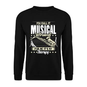 Saxophone Orchestra Musique Idée Cadeau - Sweat-shirt Unisexe - noir - Devant - Alina (178cm) & Michal (187cm)