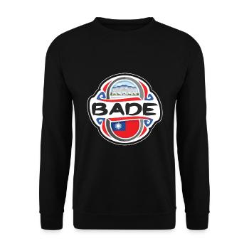 Bade Taiwan Flag Badge Souvenir de Voyage - Sweat-shirt Unisexe - noir - Devant - Alina (178cm) & Michal (187cm)