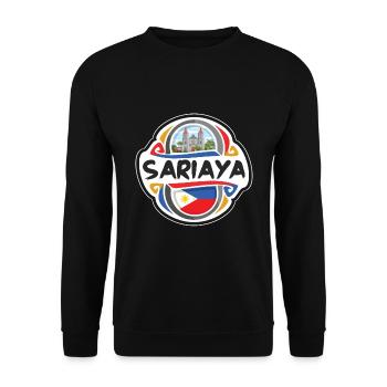 Sariaya Philippines Flag Travel Souvenir Badge Sta - Unisex Sweatshirt - black - Front - Alina (178cm) & Michal (187cm)