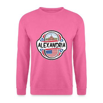 Alexandria USA Flagge Reisesouvenir - Unisex Pullover - Pink - Vorne