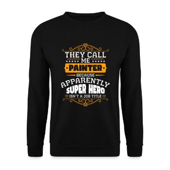 Painter Painting - Unisex Sweatshirt - black - Front - Alina (178cm) & Michal (187cm)