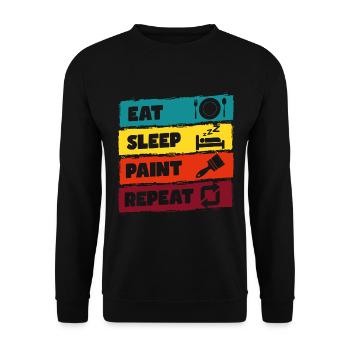 Maler Baustelle Handwerker - Unisex Pullover - Schwarz - Vorne - Alina (178cm) & Michal (187cm)