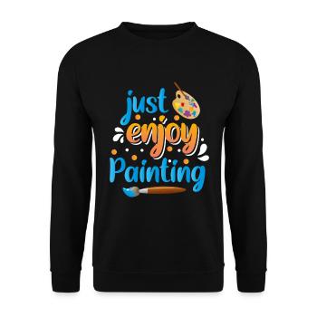 Painter Artist Training - Unisex Sweatshirt - black - Front - Alina (178cm) & Michal (187cm)