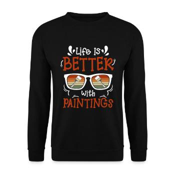 Painter Artists - Unisex Sweatshirt - black - Front - Alina (178cm) & Michal (187cm)
