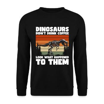 Coffee Mug Espresso Breakfast - Unisex Sweatshirt - black - Front - Alina (178cm) & Michal (187cm)