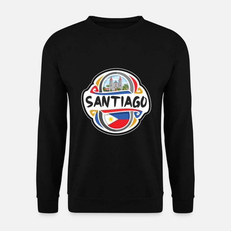 Santiago Philippinen Flagge Reise Souvenir Abzeichen St - Unisex Pullover - Schwarz