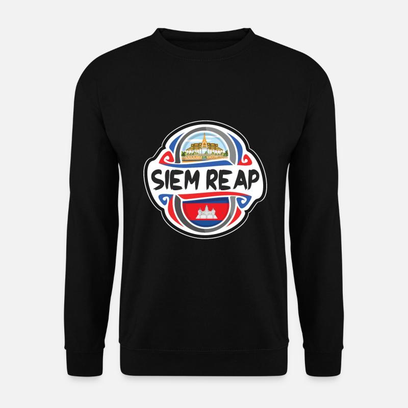 Siem Reap Kambodscha Flagge Reise Souvenir Abzeichen Stam - Unisex Pullover - Schwarz