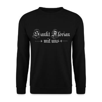 sankt florian feuerwehr - Unisex Pullover - Schwarz - Vorne - Alina (178cm) & Michal (187cm)