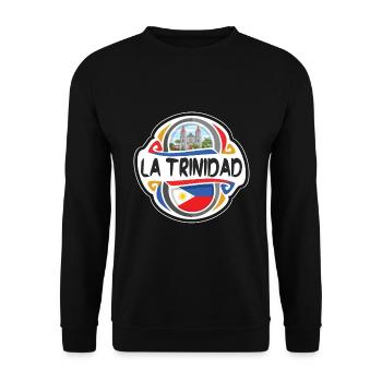 La Trinidad Philippines Drapeau Souvenir de Voyage Badge - Sweat-shirt Unisexe - noir - Devant - Alina (178cm) & Michal (187cm)