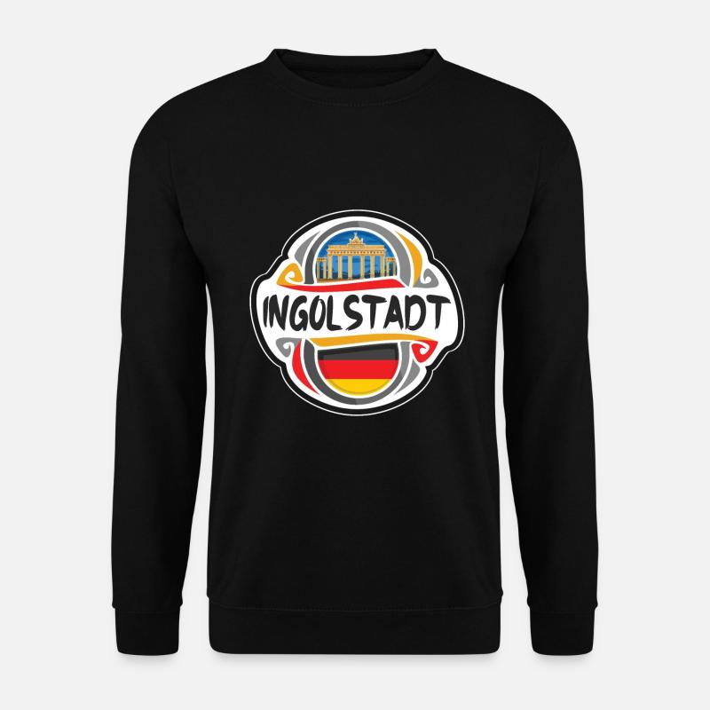 Ingolstadt Deutschland Flagge Reise Souvenir Abzeichen Stam - Unisex Pullover - Schwarz