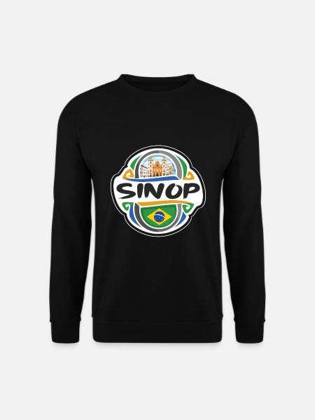 Sinop Brasilien Flagge Abzeichen Reise Souvenir Briefmarke - Unisex Pullover - Schwarz