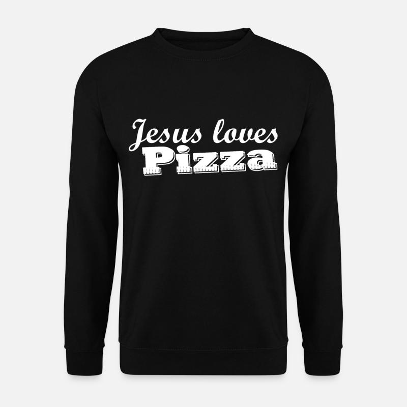 jésus aime la pizza - Sweat-shirt Unisexe - noir