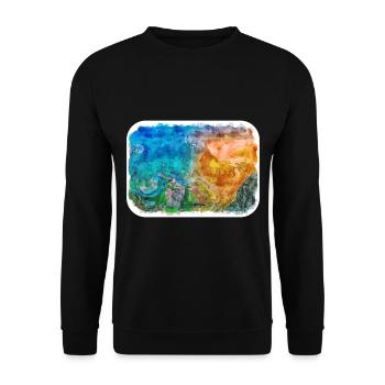 Norvège Aquarelle Esquisse Dessinée à la main Illustration - Sweat-shirt Unisexe - noir - Devant - Alina (178cm) & Michal (187cm)