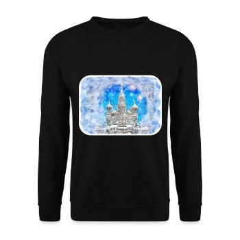 Russie Croquis à l’aquarelle Illustration dessinée à la main - Sweat-shirt Unisexe - noir - Devant - Alina (178cm) & Michal (187cm)