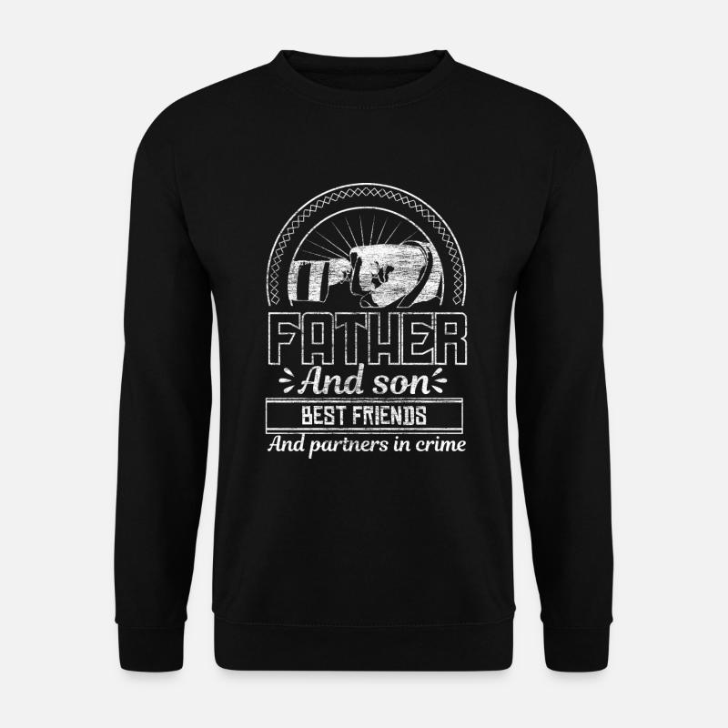 Vater Sohn Vaterschaft Papa Geschenkidee - Unisex Pullover - Schwarz