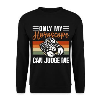 Horoskop Geburtstag Sterne Element - Unisex Pullover - Schwarz - Vorne - Alina (178cm) & Michal (187cm)