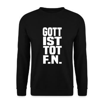 gott ist tot - Unisex Pullover - Schwarz - Vorne - Alina (178cm) & Michal (187cm)