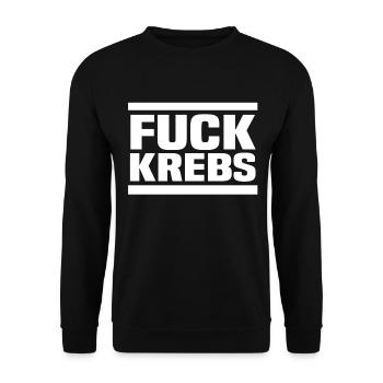 fuck krebs - Unisex Pullover - Schwarz - Vorne - Alina (178cm) & Michal (187cm)