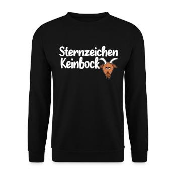 sternzeichen keinbock - Unisex Pullover - Schwarz - Vorne - Alina (178cm) & Michal (187cm)