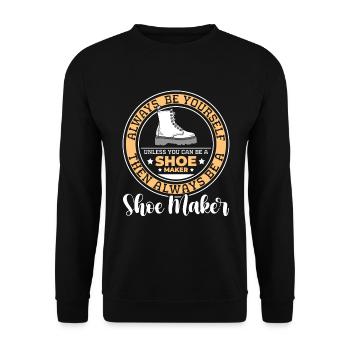 Schuhmacher Arbeiten - Unisex Pullover - Schwarz - Vorne - Alina (178cm) & Michal (187cm)