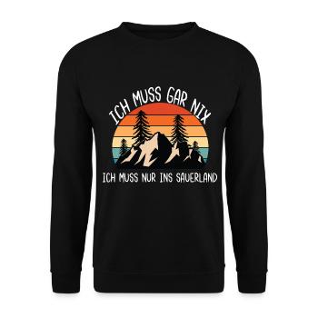 Sauerland Nordrhein-Westfalen - Unisex Pullover - Schwarz - Vorne - Alina (178cm) & Michal (187cm)
