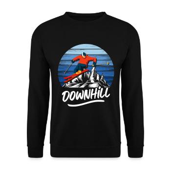 Ski Alpen Sport Skifahrer - Unisex Pullover - Schwarz - Vorne - Alina (178cm) & Michal (187cm)