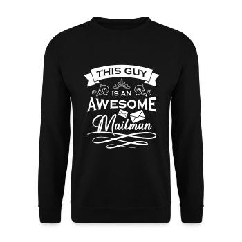 Postbote Paketzusteller Briefe Kurier - Unisex Pullover - Schwarz - Vorne - Alina (178cm) & Michal (187cm)