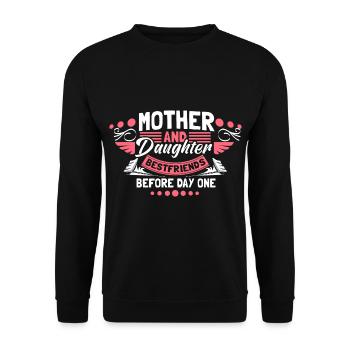 Idée cadeau mère-fille parents - Sweat-shirt Unisexe - noir - Devant - Alina (178cm) & Michal (187cm)