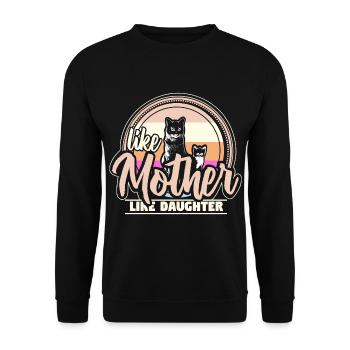 Mère Fille Cadeau de cohésion de la fête des mères - Sweat-shirt Unisexe - noir - Devant - Alina (178cm) & Michal (187cm)